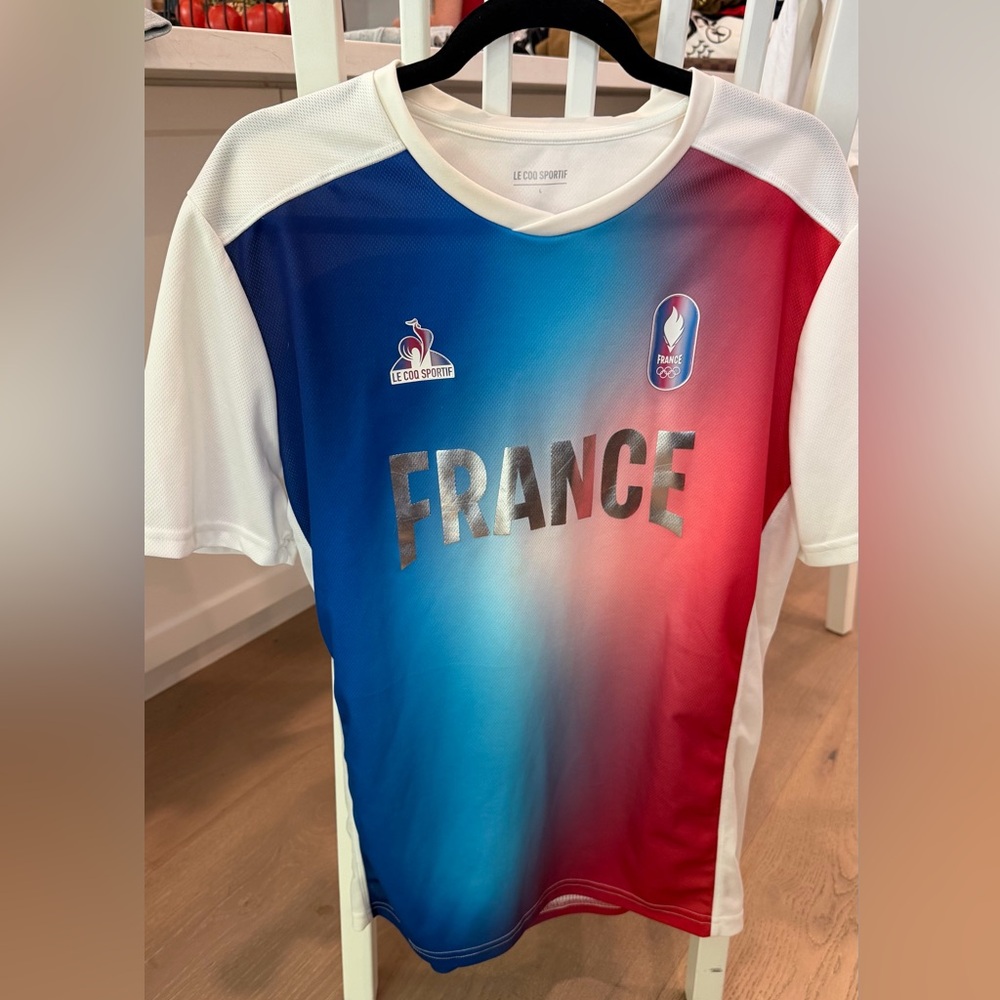 Men’s France Olympic Jersey Gradient Blue & Red.
